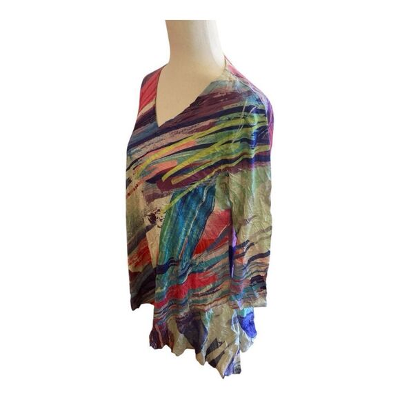 Jess & Jane Colorful Crinkle Tunic - Picture 4 of 8